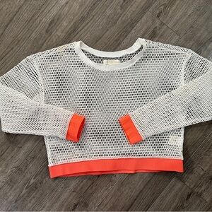 Nicki Minaj White Mesh crop top